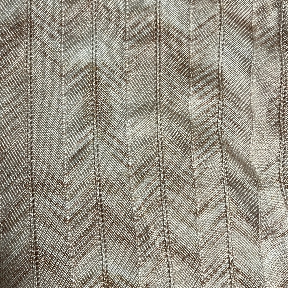 WHBM Chevron Pointelle beige open front long cardigan - Picture 6 of 16